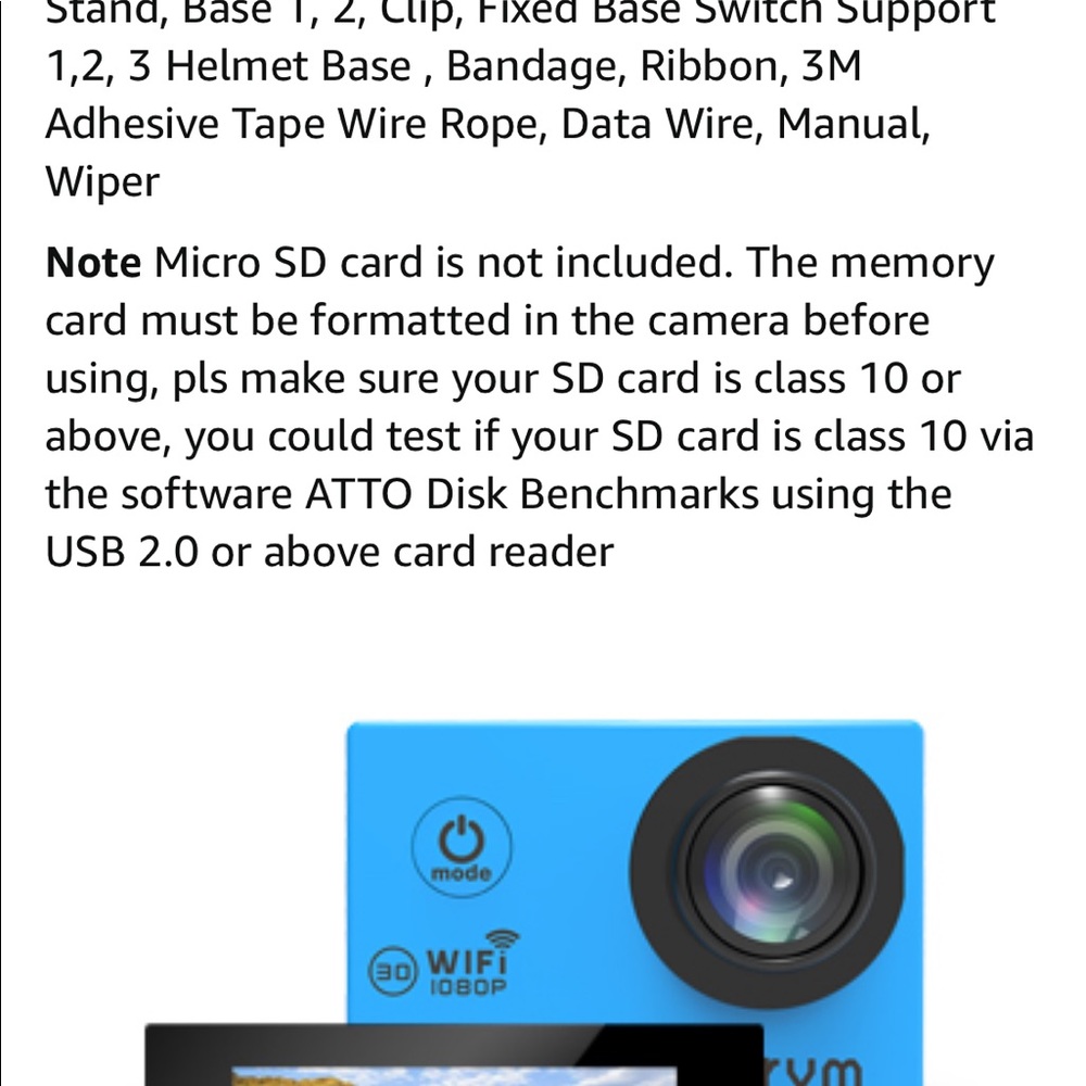 WiFi Action Waterproof Camera - 1080P - Picture 10 of 12